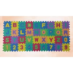 Puzzelmat ABC/123 – Speelmat – Vloerpuzzel – 36 tegels – 86 onderdelen