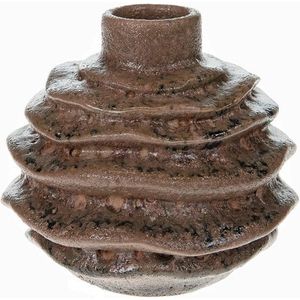 Kruiken En Flessen - Vase Ceramic Ø15x13.5cm Black/grey