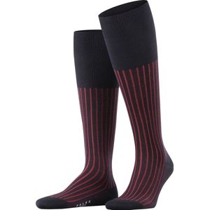 FALKE Shadow Kniehoge Sokken versterkt met motief patroon ademend lang kleurrijk hoog en warm geribbeld gestreept Katoen Blauw Heren sokken - Maat 41-42