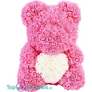 Rozen beer 40cm GIFTBOX|Valentijn cadeau|Rosebear|Rose Bear 40 cm|Rozenbeer|Limited Edition|Valentijnsdag|Rozen Panda|Rozen teddybeer|Roosbeer|Valentijn