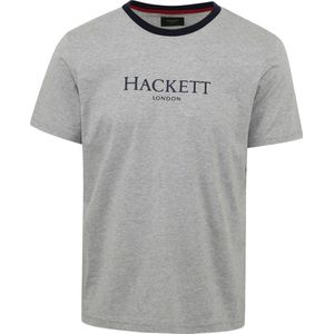 Hackett - T-Shirt Logo Grijs - Heren - Maat L - Modern-fit