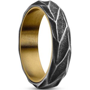 Lucleon - Heren - Roestvrij Staal Ringen - Grijs