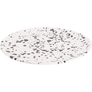 Enza Fasano  - Gebaksbordje wit zwarte spetters Smammriato 16,5cm - Kleine borden