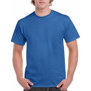 T-shirts kobalt blauw voor heren - zware 200gr kwaliteit - Basic shirts - Katoen - Korte mouwen - Comfort pasvorm S