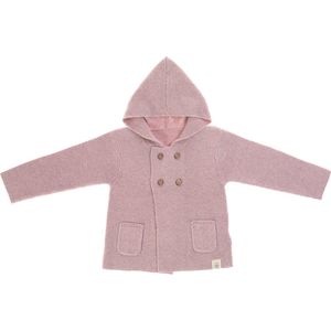 Lässig baby gebeide Hoodie GOTS Garden Explorer light pink 62-68 2-6 mnd