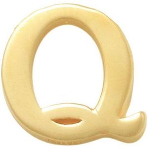 New Bling 9SVG 901Q Gouden oorknopje - Letter - Q - half paar - 14krt - Goud