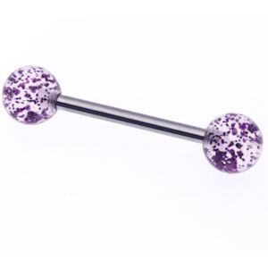 Tong Piercing - Glitter Roze