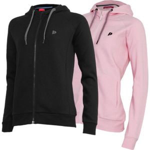 2-Pack Donnay - Vest met capuchon (Anna) - Sportvest - Dames - Black/Pink (1071) - maat L