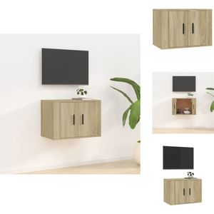 vidaXL Wandmeubel TV-kast - Sonoma eiken - 57 x 34.5 x 40 cm (B x D x H) - Kast