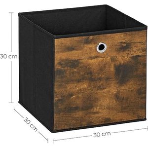 kuipen met handvat, kubusvlies en Oxford, mand, 30 x 30 x 30 cm/6