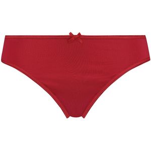 RJ Bodywear Pure Color dames string - donkerrood - Maat: M