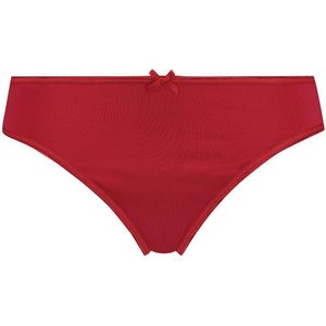 RJ Bodywear Pure Color dames string - donkerrood - Maat: XL