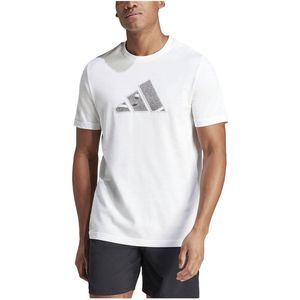 Adidas Aeroready Graphic T-shirt Met Korte Mouwen Wit L Man