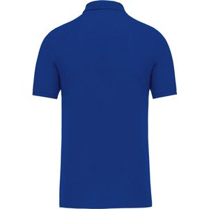 Polo Heren 6XL WK. Designed To Work Kraag met knopen Korte mouw Royal Blue 60% Katoen, 40% Polyester