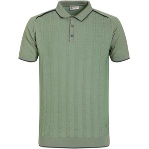 Gabbiano Poloshirt Polo Knitted Jacquard 234926 722 Light Army Mannen Maat - S