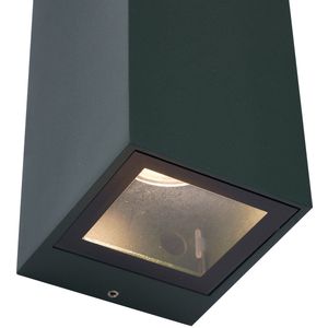 QAZQA baleno - Moderne Wandlamp Up Down voor buiten - 2 lichts - D 9 cm - Groen - Buitenverlichting