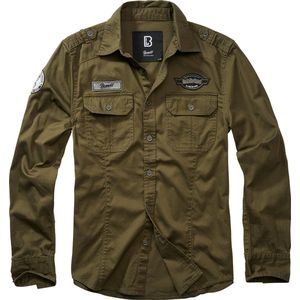 Heren - Mannen - Dikke kwaliteit - Casual - Streetwear - Menswear - Modern - Luis - Vintage - Shirt - Blouse - Overhemd CGN olive
