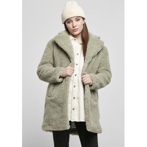 Urban Classics Jas Oversized Sherpa Coat Tb3058 Soft Salvia Dames Maat - L