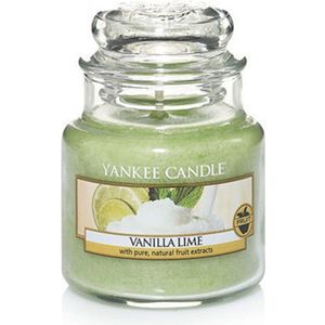 Yankee Candle Geurkaars Small Vanilla Lime - 9 cm / ø 6 cm