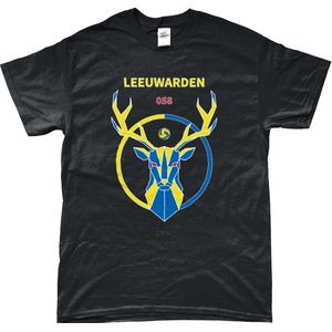 Cambuur Shirt - Het Heilige Hert - T-Shirt - Leeuwarden - 058 - Voetbal - Artikelen - Zwart - Unisex - Regular Fit - Maat 4XL