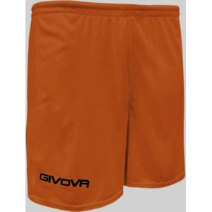 Short Panta Givova One P018, korte broek oranje, maat M, geborduurd logo !