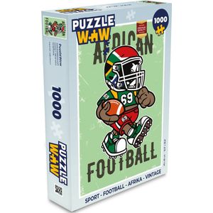 Puzzel Sport - Football - Afrika - Vintage - Legpuzzel - Puzzel 1000 stukjes volwassenen