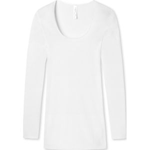 SCHIESSER Luxury T-shirt (1-pack) - dames shirt lange mouwen wit - Maat: 38