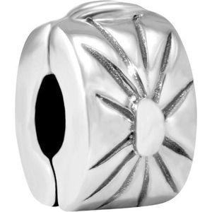 Quiges - 925 - Zilveren - Bedels -Sterling zilver - Beads - Stopper Ornament Kraal Charm - Geschikt – voor - alle bekende merken - Armband Z135