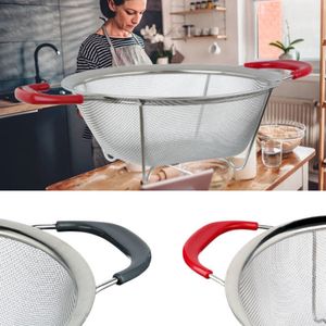 Rvs Vergiet - Gaasvergiet Zeef - Rvs met 2 Handvaten - Groente & fruit wassen / afspoelen - Pasta afgieten zeef
