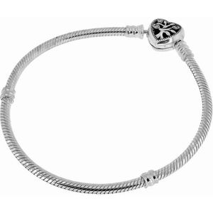 Tracelet | Zilveren Armbanden | Bedelarmband levensboom | Armband hart sluiting | 925 Sterling Zilver | Met 925 Zilver Certificaat | In Leuke cadeauverpakking