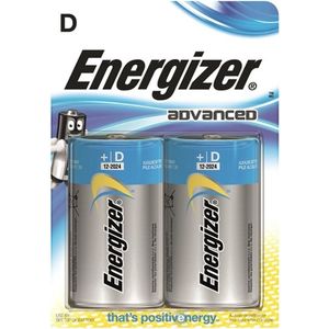 Energizer Alkaline Batterij D 1.5 V Advanced 2-Blister