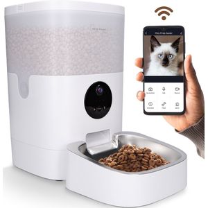 Pets Pride Voerautomaat Pro – 4 Liter - Full HD camera – App en audio – Automatische Voerbak Kat – Voerdispenser - Katten en Honden Voerautomaten