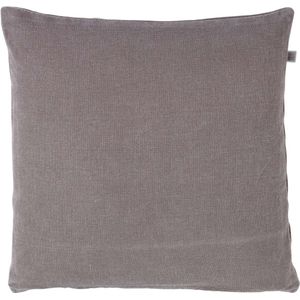 Dutch Decor ANNA - Kussenhoes taupe van gewassen katoen 50x50 cm - met rits