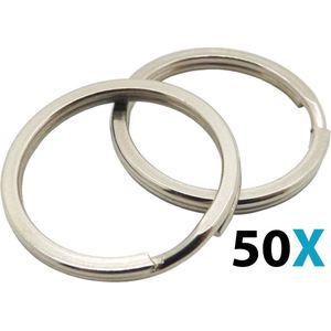 50 STUKS - Design Sleutelringen - sleutelhanger ringen - sleutel - ringen - sleutelhanger split ringen - splitringen set - sleutel hanger - sleutel ring - ringetjes