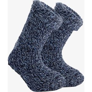 1 paar kinder antislip sokken blauw - Maat 31/34