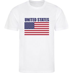 WK - Verenigde Staten - US - United States - T-shirt Wit - Voetbalshirt - Maat: M - Wereldkampioenschap voetbal 2022