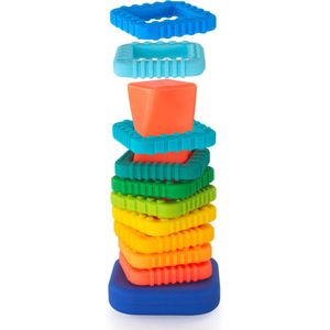 Sassy - Stapeltoren Peuter - Ringen in verschillende kleuren en texturen - Stapelbaar in elke volgorde - Twisted Stacker