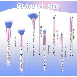 professionele make-up-kwastenset, eersteklas synthetische kwasten, voor poeder, vloeibare crème, gezicht, oogschaduw, cosmetische kwast 7