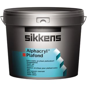 Sikkens Alphacryl Plafond Ral 9016 Verkeerswit Wit - 10 liter- - - - -