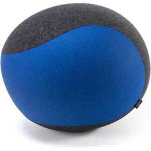 SPHERO - Officeball - Zitbal - Ovaal - Large 59 cm - Vilt - Antraciet / Blauw - Met handpomp