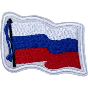 Russische Rusland Strijk Embleem Patch 8 cm / 5.5 cm / Wit Blauw Rood