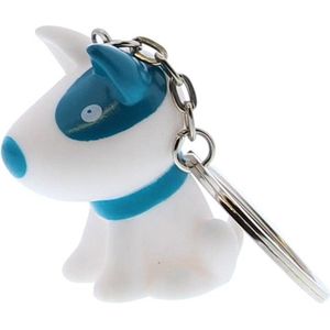 Sleutelhanger hondje Pitty - Blauw - 8 stuks - uitdeelcadeautjes