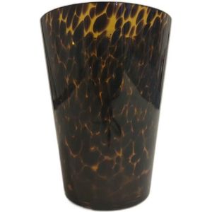Fidrio vaas conical Tiger - Cheetah - Tijger - decoratieve vaas - glazen vaas - vase - mond geblazen glas - handgemaakt glas - glaswerk - glas - kunst