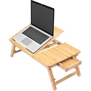Bed table - Foldable Tray - laptop table for bed, laptoptafel voor bed, laptoptafel voor lezen of ontbijt, 35 x 55 x 29 cm