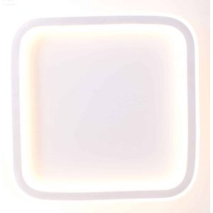 Plafondlamp badkamer vierkant Lois | 1 lichts | wit | kunststof / metaal | 30 x 30 cm | badkamer lamp | modern design