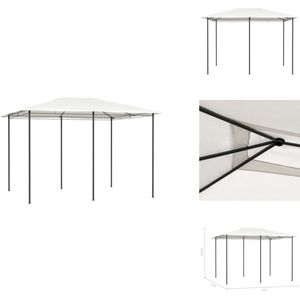 vidaXL Prieel - Priëlen - Prieëlen - Tuinprieel - Prieel 160 g/m² 3x4x2,6 m crèmekleurig