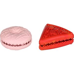 Flamingo Snifto - Speelgoed Honden - Hs Snifto Rubber Pizza/donut Assortiment - 2st