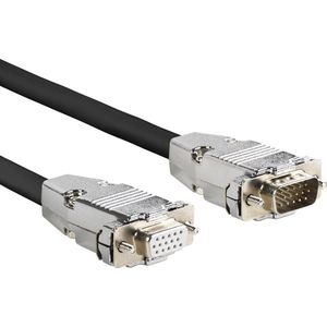 Vivolink VGA Extension Cable - Lengte: 7m - Metalen Behuizing - Verlengkabel