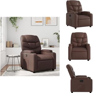 vidaXL Fauteuil - Fauteuils - Relaxfauteuil - Leunstoel - Fauteuil verstelbaar kunstleer bruin