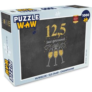 Puzzel Spreuken - 12,5 jaar getrouwd - Quotes - Trouwen - Legpuzzel - Puzzel 1000 stukjes volwassenen